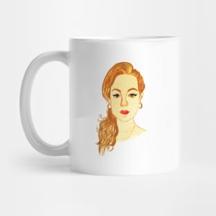 Christina, Redhead Woman Watercolor Portrait Mug